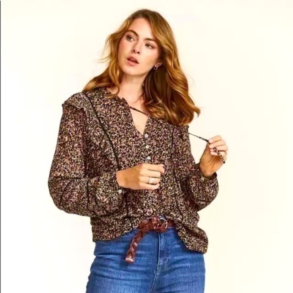 Fat Face Iris Confetti Ditsy Print Blouse